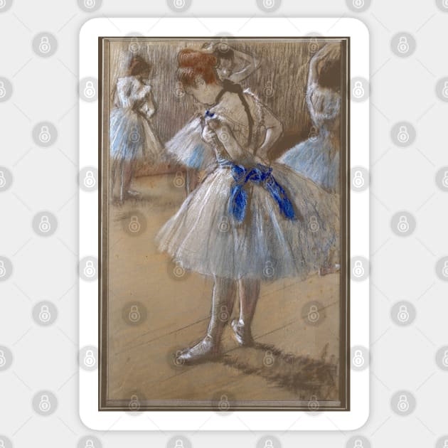 Edgar Degas - Ballet Rehearsal Sticker by Pinkazoid